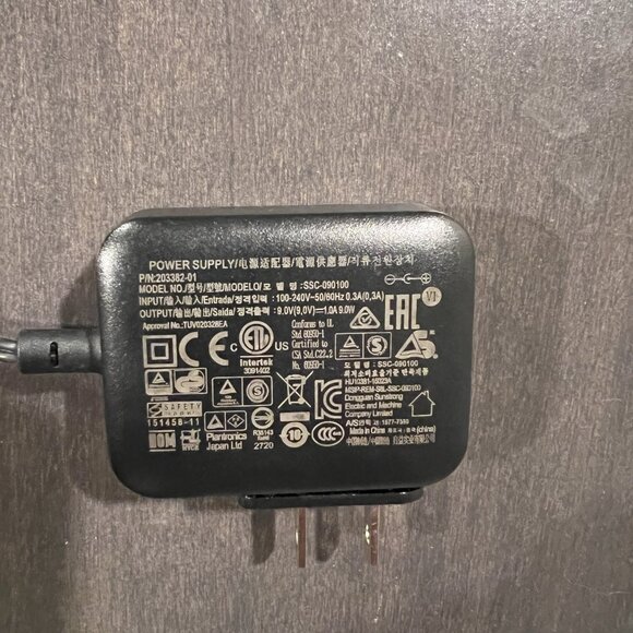 Genuine Plantronics SSC-090100 AC Adapter 9V 1A Power Supply 203382-01 TESTED - Picture 4 of 5